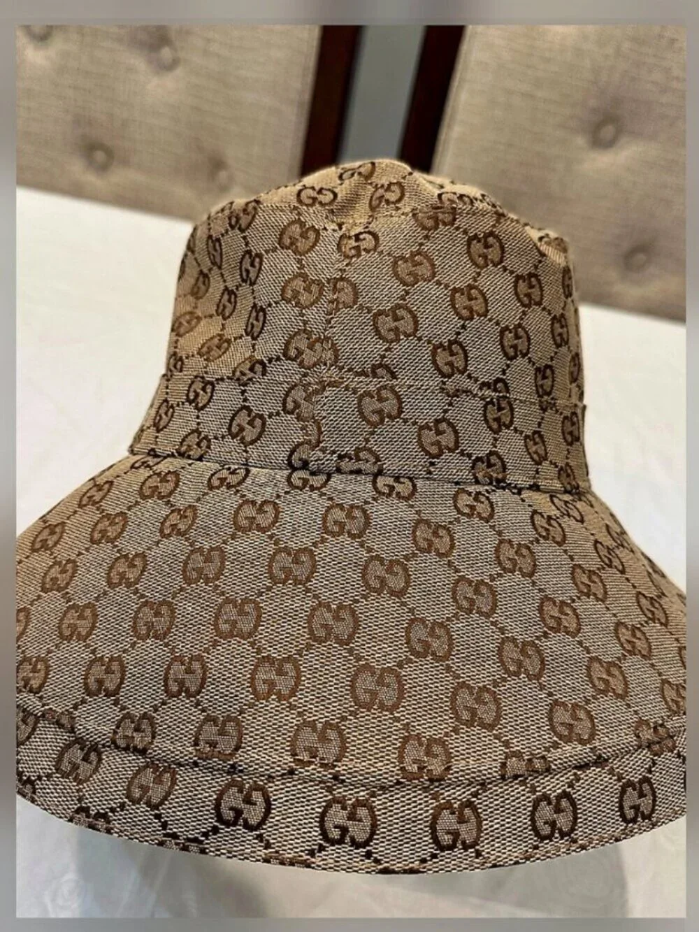 Gucci GG Monogram Canvas Wide Brim Bucket Hat